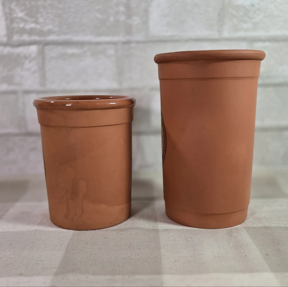 Terracotta Wine Cooler Quality Designed Crafted Portugal Farm Scene Set of 2
